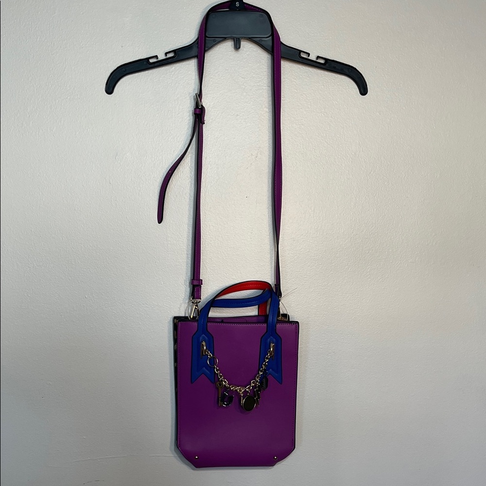 Betsey Johnson Vibrant Purple and Blue Crossbody Bag